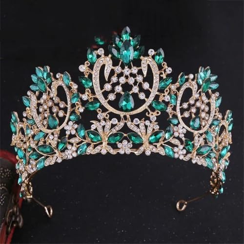 Damen Strass Krone Große Braut Tiara Krone Diadem Couronne De Mariage Hochzeit Haarschmuck Damen Strass Krone Große Braut Tiara Krone Diadem Couronne De Mariage Hochzeit Haarschmuck von Vsadsau