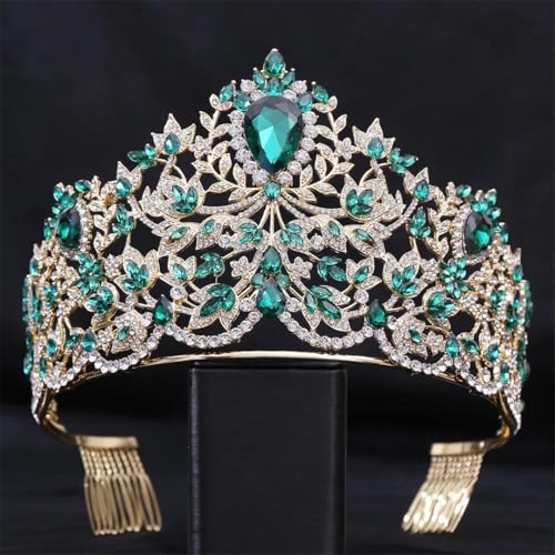 Damen Strass Kronen Replik Strass Diadem besetzt Prinzessin Tiaras Haarschmuck von Vsadsau