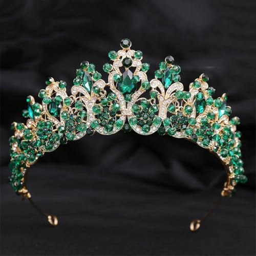 Damen Strass Perlen Braut Krone Kopfbedeckung Strass Tiaras Hochzeit Haarschmuck Schmuck von Vsadsau