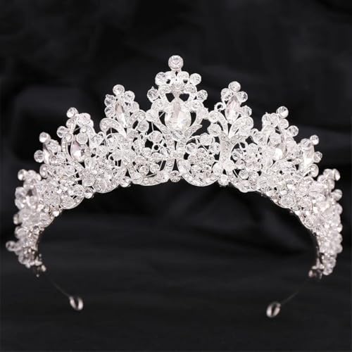 Damen Strass Perlen Braut Krone Kopfbedeckung Strass Tiaras Hochzeit Haarschmuck Schmuck Damen Strass Perlen Braut Krone Kopfbedeckung Strass Tiaras Hochzeit Haarschmuck Schmuck von Vsadsau