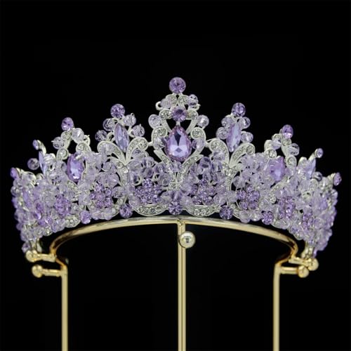 Damen Strass Perlen Braut Krone Kopfbedeckung Strass Tiaras Hochzeit Haarschmuck Schmuck von Vsadsau