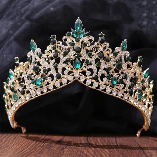 Damen Strass Perlen Krone Braut Tiaras Krone Hochzeit Haarschmuck Party Haar Kopfschmuck von Vsadsau