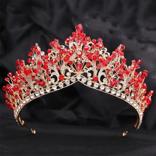 Damen Strass Perlen Krone Braut Tiaras Krone Hochzeit Haarschmuck Party Haar Kopfschmuck Damen Strass Perlen Krone Braut Tiaras Krone Hochzeit Haarschmuck Party Haar Kopfschmuck von Vsadsau