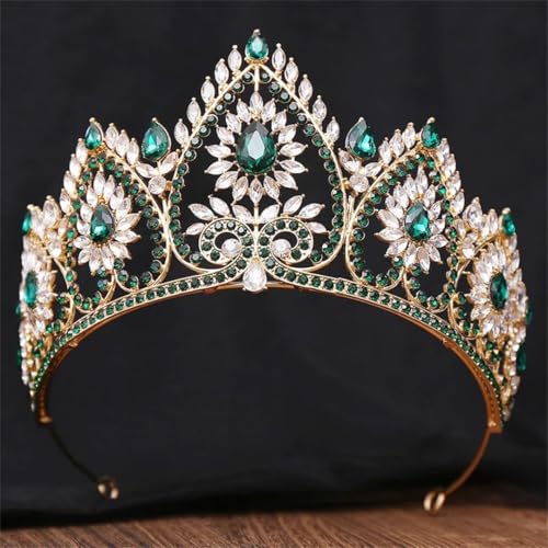 Damen Strass Tiaras Kronen Braut Hochzeit Krone Haar Party Geburtstag Braut Kopfschmuck Zubehör von Vsadsau