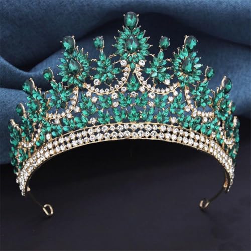 Damen Strass Tiaras Kronen Braut Hochzeit Krone zarter Kopfschmuck Geburtstag Abschlussball Haar Kopfschmuck von Vsadsau