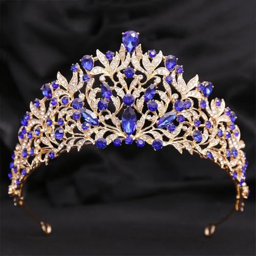 Damen Strass Tiaras Kronen Hochzeit Party Strass Diadem Haar Kleid Schmuck Party Haar Kopfschmuck von Vsadsau