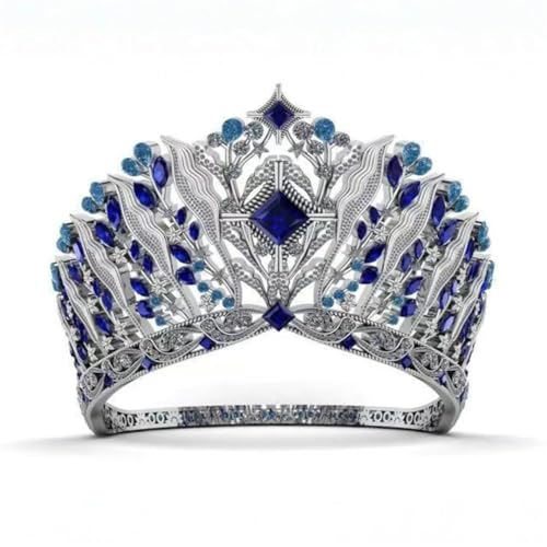 Europäische amerikanische Strass-Krone für Damen, große runde Krone, Hochzeits-Haar-Accessoire von Vsadsau