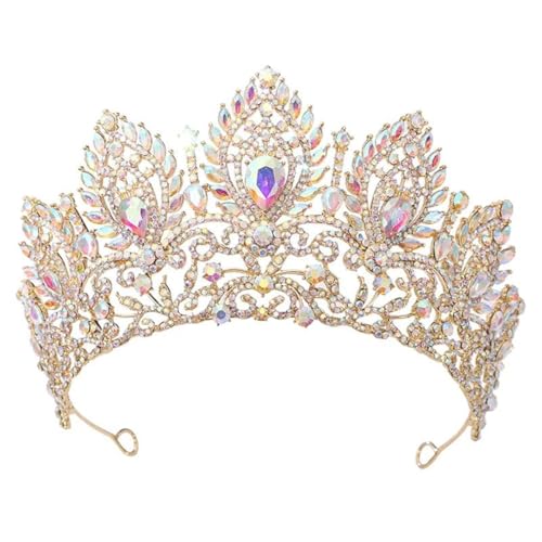 Frauenkrone Big Diadem Braut Tiara Kronen für Frauen Braut Hochzeit Party Kopfschmuck Haarschmuck von Vsadsau