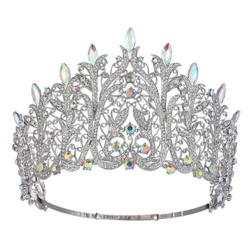Große Krone für Damen, Strass, Braut-Tiara, elegante Krone für Hochzeit, Party, Abschlussball, Haar-Kopfschmuck Große Krone für Damen, Strass, Braut-Tiara, elegante Krone für Hochzeit, Party, Abschlussball, Haar-Kopfschmuck von Vsadsau