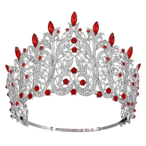 Große Krone für Damen, Strass, Braut-Tiara, elegante Krone für Hochzeit, Party, Abschlussball, Haar-Kopfschmuck Große Krone für Damen, Strass, Braut-Tiara, elegante Krone für Hochzeit, Party, Abschlussball, Haar-Kopfschmuck von Vsadsau