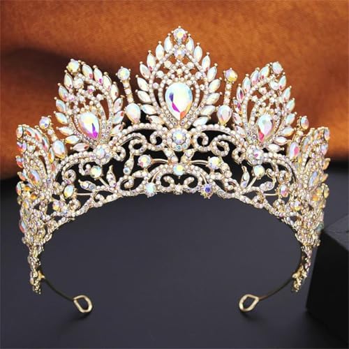 Große Strass-Tiara-Krone für Damen, charmant, Brautschmuck, Hochzeit, Party, Haarschmuck, Zubehör Große Strass-Tiara-Krone für Damen, charmant, Brautschmuck, Hochzeit, Party, Haarschmuck, Zubehör von Vsadsau