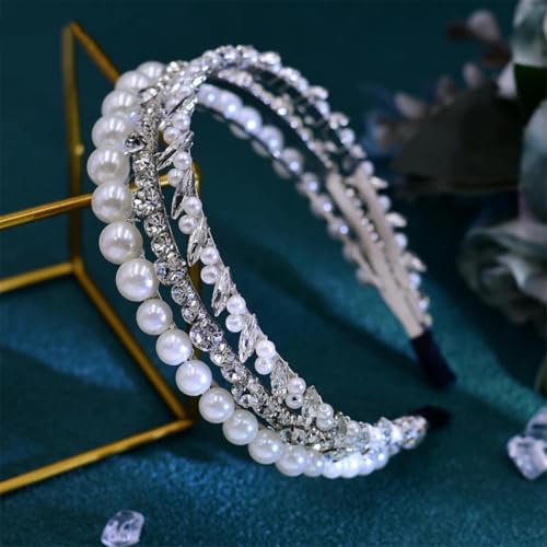 Handgefertigter Haarreif mit Perlen, Brautschmuck, Strass, Braut-Kopfschmuck, Tiara, Hp660 Handgefertigter Haarreif mit Perlen, Brautschmuck, Strass, Braut-Kopfschmuck, Tiara, Hp660 von Vsadsau