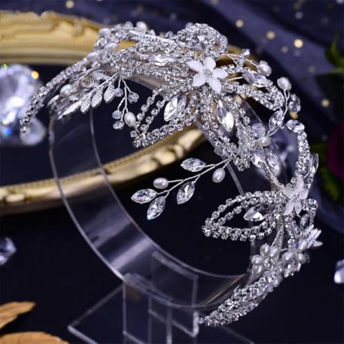 Hp305-S Haarclip für die Hochzeit, Tiara, handgefertigt, Strass, Legierung, Blume, Kopfschmuck von Vsadsau