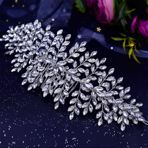 Hp311 Brautkamm Kopfschmuck Hochzeit Haarschmuck Kamm Strass Haarspangen für Hochzeit Braut Hp311 Brautkamm Kopfschmuck Hochzeit Haarschmuck Kamm Strass Haarspangen für Hochzeit Braut von Vsadsau