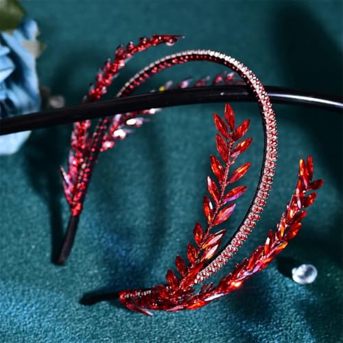 Hp528 Haarreif für die Braut, mit Strasssteinen, für Partys, modisches Haar-Accessoire, Rot Hp528 Haarreif für die Braut, mit Strasssteinen, für Partys, modisches Haar-Accessoire, Rot von Vsadsau