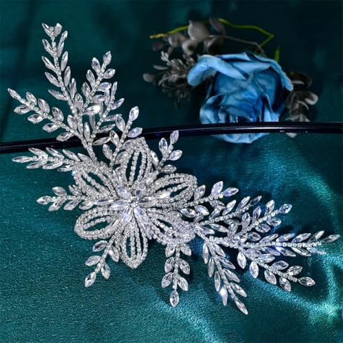 Hp895 Haarschmuck, mehrfarbig, für Hochzeit, Party, Kopfschmuck, Strass-Stirnband für Damen, silberfarben Hp895 Haarschmuck, mehrfarbig, für Hochzeit, Party, Kopfschmuck, Strass-Stirnband für Damen, silberfarben von Vsadsau