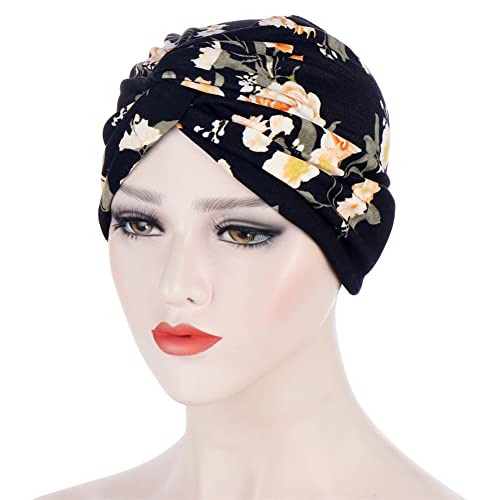 Vsadsau Bedruckte Turban Caps Frauen Muslim Wrap Head Bonnet Hut Afrika Indien Cap Twisted Inner Hijab Caps von Vsadsau