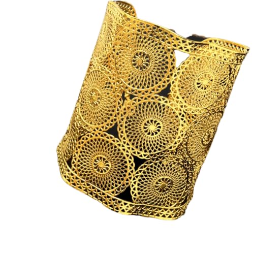 Vsadsau Damen-Armreif mit Ring, vergoldet, verstellbar, Nigeria, Hochzeitsarmband, One Size, Kupfer, Ohne Edelstein von Vsadsau