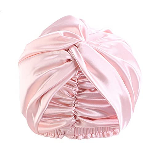 Vsadsau Doppellagige Seiden-Turban-Motorhaube für Frauen, muslimische Innenseite, Hijab, Kreuz, Twist, Kopfbedeckung, Schlafmütze von Vsadsau