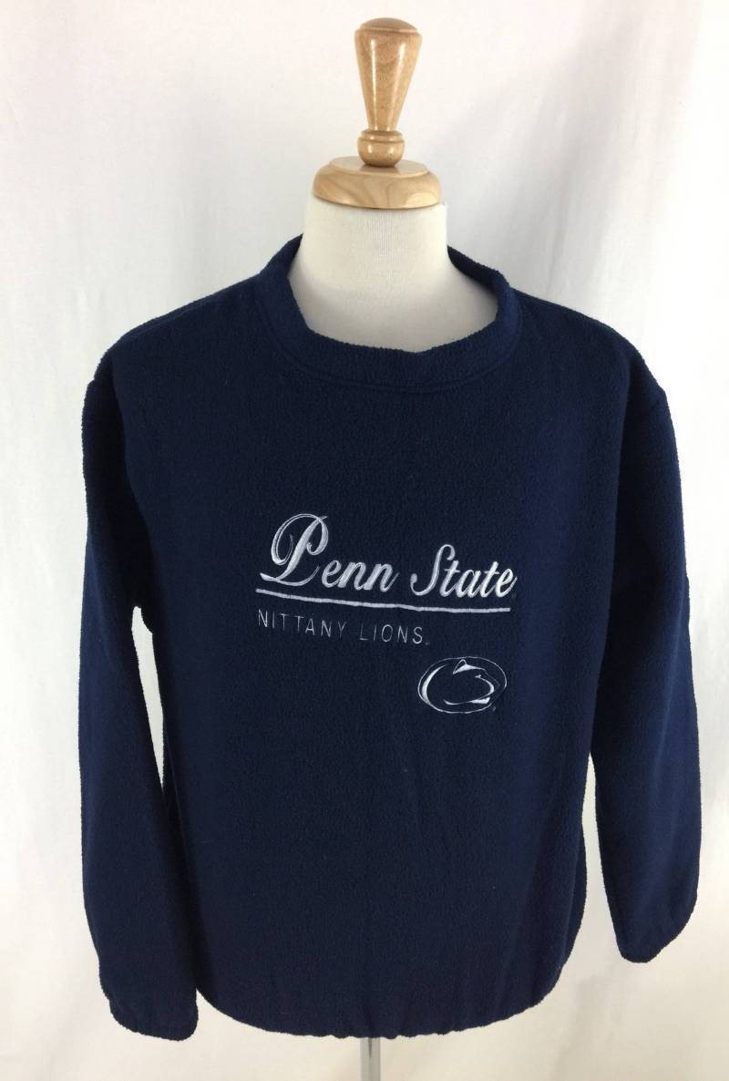 Vintage 90Er Jahre Penn State Nittany Lions Navy Fleece Meteral Pullover Größe Medium von VtgClothingCo