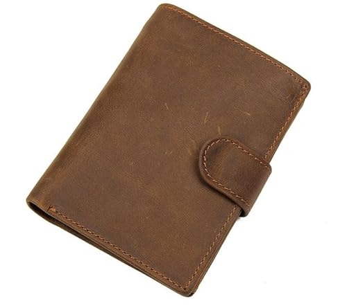 VueLux Ledergeldbörse aus Büffelleder Portemonnaie mit RFID Blockierung für Herren Damen (Leder Braun 2) von VueLux