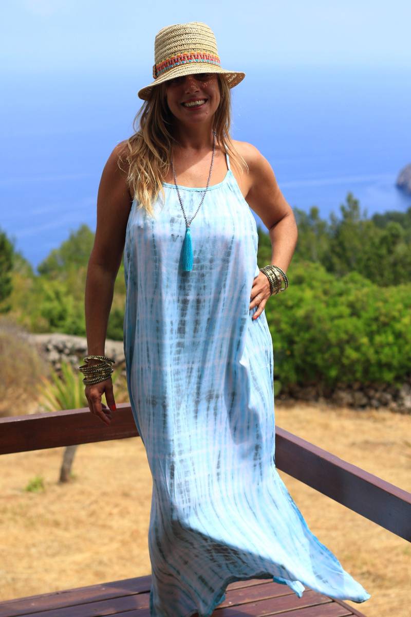 Langes Boho-Kleid/Batikkleid Ibiza-Kleid Strandkleidung Sommerzeit Ibiza-Stil Hippy Chick Langes Boho-Kleid/Batikkleid Ibiza-Kleid Strandkleidung Sommerzeit Ibiza-Stil Hippy Chick von VuelaLibreIbiza