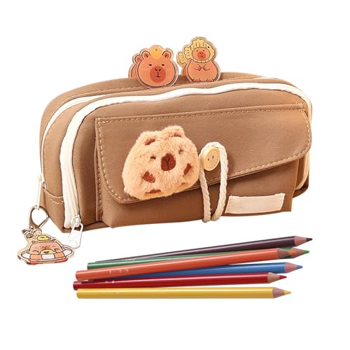 Vuggdt Capybara Federmäppchen, niedliches Federmäppchen, niedliches Federmäppchen, große Kapazität, tragbare Schreibwarentasche, Federmäppchen, siehe abbildung, Refer to description, Uni von Vuggdt