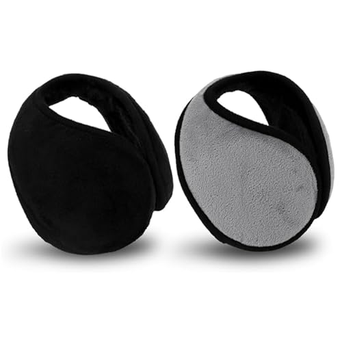 2 Pcs Winter Warme Ohrenschützer,Faltbar Ohrenschützer Ohrenwärmer Wärme Fleece Ohrwärmer Earmuffs Winter Fleece Ohrenschützer Weichem Plüsch Ohrenschützer Verdicken Unisex Rückentragend Earmuffs von Vulevirtue