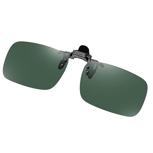 Vulevirtue Clip-On Polarisiert Sonnenbrille,Polarisierte Clip-on Nachtfahrbrille Polarisierte Sonnenbrille zum Aufklipsen Über Korrekturbrillen für Männer und Frauen (Dark Green) von Vulevirtue