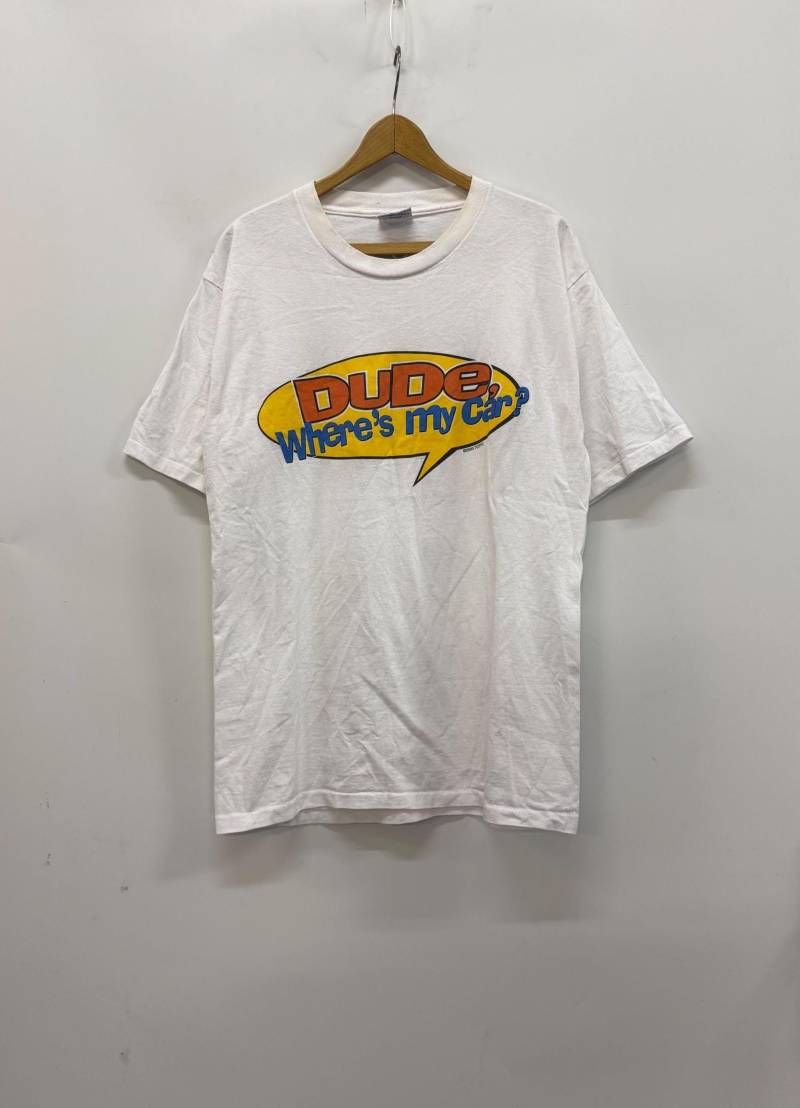 2000 Weißes Einfach Gemustertes Tshirt - Alter Wo Ist Mein Auto Größe L/xl von VulgarVizionar