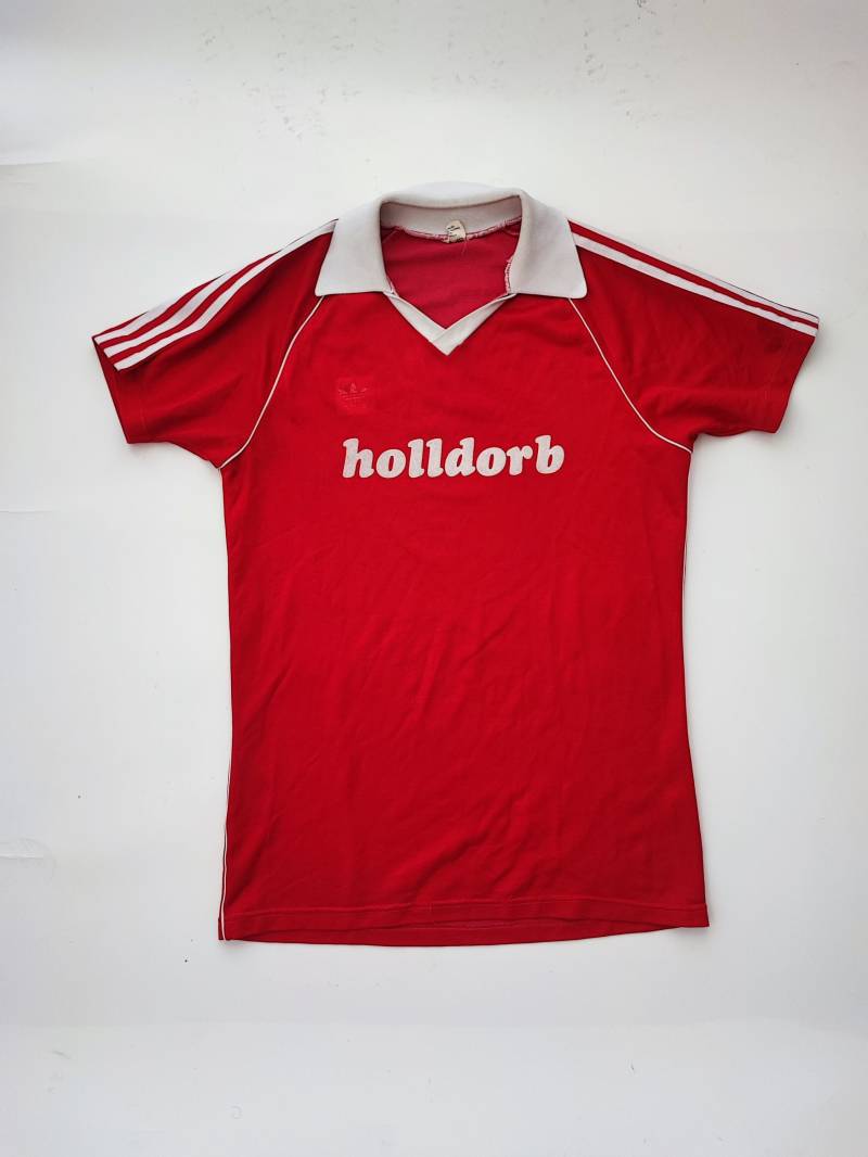 Hildesheim Vintage Rot Trikot Von Adidas Und Erima 70Er 80Er Jahre Vintage Größe L Nr Logo Holldorb Made in W Germany von VulgarVizionar
