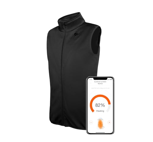 Vulpés beheizbare Weste | Smartphonesteuerung | Wasser- und Windfest | Premium Heizweste mit Graphen Technologie| Ohne Power Bank (L) von Vulpés