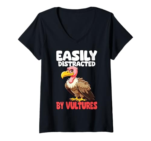 Damen Geier Tiere Wildlife Grafik Lustiges Design Schnitzer T-Shirt mit V-Ausschnitt Damen Geier Tiere Wildlife Grafik Lustiges Design Schnitzer T-Shirt mit V-Ausschnitt von Vulture Bird Designs Funny Animals Scavenger