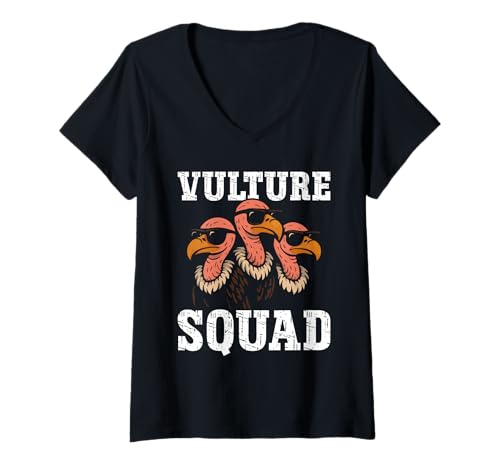 Damen Geier Vogel Wildlife Design Grafik Lustiger Schnitzler T-Shirt mit V-Ausschnitt Damen Geier Vogel Wildlife Design Grafik Lustiger Schnitzler T-Shirt mit V-Ausschnitt von Vulture Bird Designs Funny Animals Scavenger