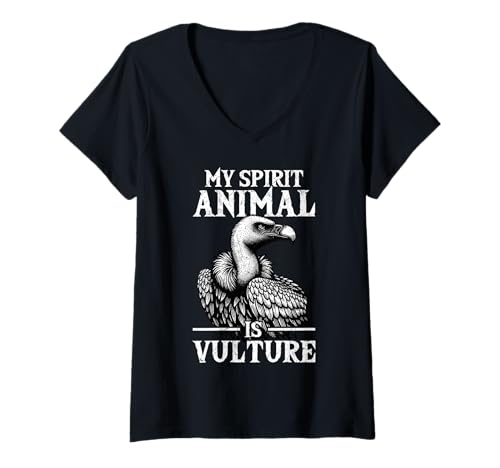 Damen Geier Wildlife Vogel Lustiges Design Grafik Scavenger T-Shirt mit V-Ausschnitt Damen Geier Wildlife Vogel Lustiges Design Grafik Scavenger T-Shirt mit V-Ausschnitt von Vulture Bird Designs Funny Animals Scavenger