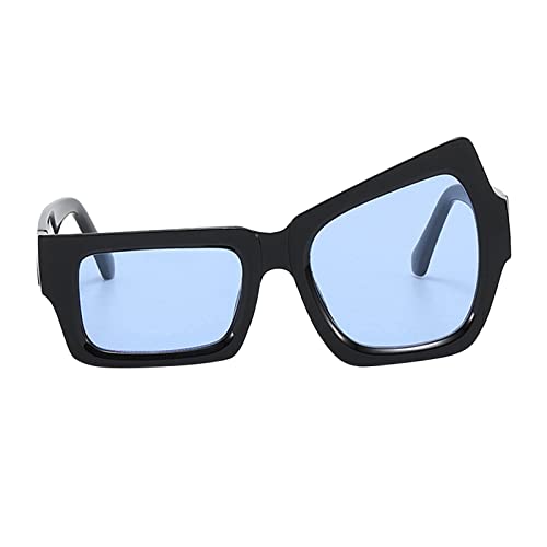 Asymmetrische Sonnenbrillen Damen Herren Irregular Sonnenbrillen Retro Rechteck Brillen Vintage Brillen Unregelmäßige Polarisierte von Vuncio
