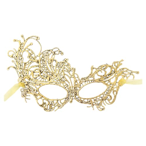 Masquerade Maske Fasching Venezianische Maske Karneval Für Herren Und Damen Venezianische Masken Mottoparty Kostüm Maskerade Venedig Mottoparty Für Männer Und Frauen (D-Gold) von Vuncio