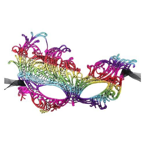 Masquerade Maske Fasching Venezianische Maske Karneval Für Herren Und Damen Venezianische Masken Mottoparty Kostüm Maskerade Venedig Mottoparty Für Männer Und Frauen (E-Rot) von Vuncio