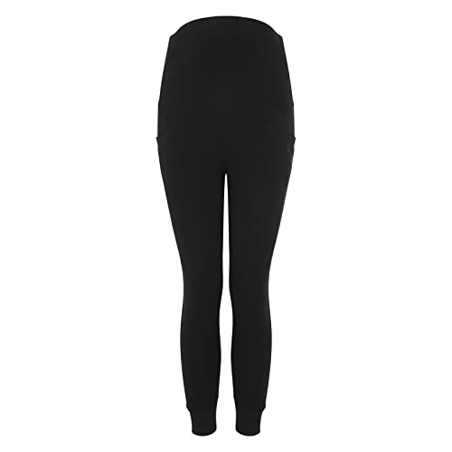 Vuncio Umstandsleggings Thermo Winter Schwangerschaftshosen Leggings Erweiterung Hohe Taille Umstandsmode Leggings High Waist Warm Sport Große Größen Schwangerschaft Umstandshose (BK1, L) von Vuncio