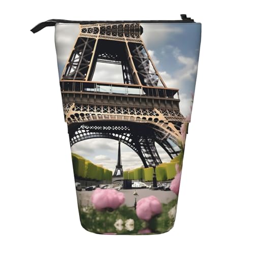Vuoongt Federmäppchen mit Eiffelturm-Aufdruck, Teleskop-Aufbewahrungstasche für Bürobedarf, Make-up, Aufbewahrung Vuoongt Federmäppchen mit Eiffelturm-Aufdruck, Teleskop-Aufbewahrungstasche für Bürobedarf, Make-up, Aufbewahrung von Vuoongt
