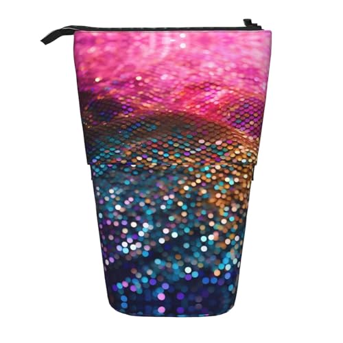 Vuoongt Federmäppchen mit Ständer, erweiterbar, Pailletten, glitzernd, Teleskop-Aufbewahrungstasche für Bürobedarf, Make-up, Aufbewahrung Vuoongt Federmäppchen mit Ständer, erweiterbar, Pailletten, glitzernd, Teleskop-Aufbewahrungstasche für Bürobedarf, Make-up, Aufbewahrung von Vuoongt