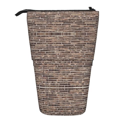 Vuoongt Stand Upbrick Wall Druck-Federmäppchen Teleskop Schreibwaren Aufbewahrungstasche für Zubehör Büro Make-up Aufbewahrung von Vuoongt