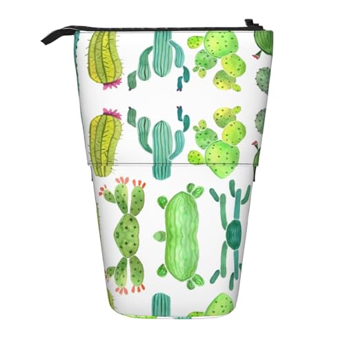 Vuoongt Stand Upcactus... Druck-Federmäppchen, Teleskop-Schreibwaren-Aufbewahrungstasche für Zubehör, Büro, Make-up, Aufbewahrung von Vuoongt