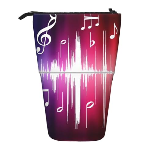 Vuoongt Stand Upmusic Notes. Druck-Federmäppchen, Teleskop-Schreibwaren-Aufbewahrungstasche für Zubehör, Büro, Make-up-Aufbewahrung von Vuoongt