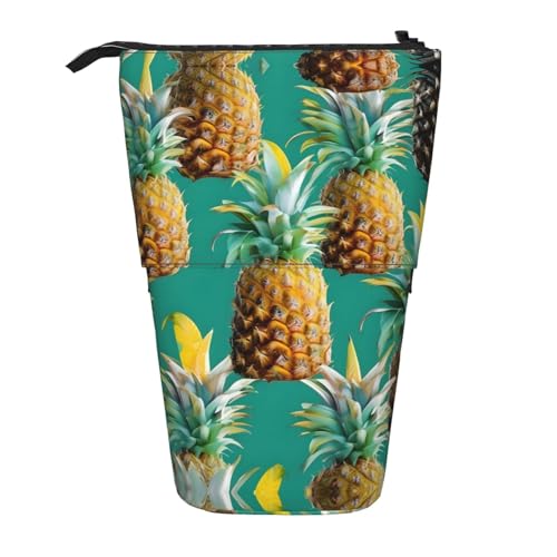 Vuoongt Stand Uptropical Federmäppchen mit Ananas-Motiv, Teleskop-Schreibwaren, Aufbewahrungstasche für Bürobedarf, Make-up, Aufbewahrung Vuoongt Stand Uptropical Federmäppchen mit Ananas-Motiv, Teleskop-Schreibwaren, Aufbewahrungstasche für Bürobedarf, Make-up, Aufbewahrung von Vuoongt