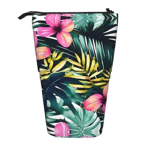 Vuoongt Stand Uptropical Summer Hawaiian Flower Palm Leaves Print Pencil Case Telescopic Stationery Storage Bag For Supplies Office Makeup Storage Vuoongt Stand Uptropical Summer Hawaiian Flower Palm Leaves Print Pencil Case Telescopic Stationery Storage Bag For Supplies Office Makeup Storage von Vuoongt