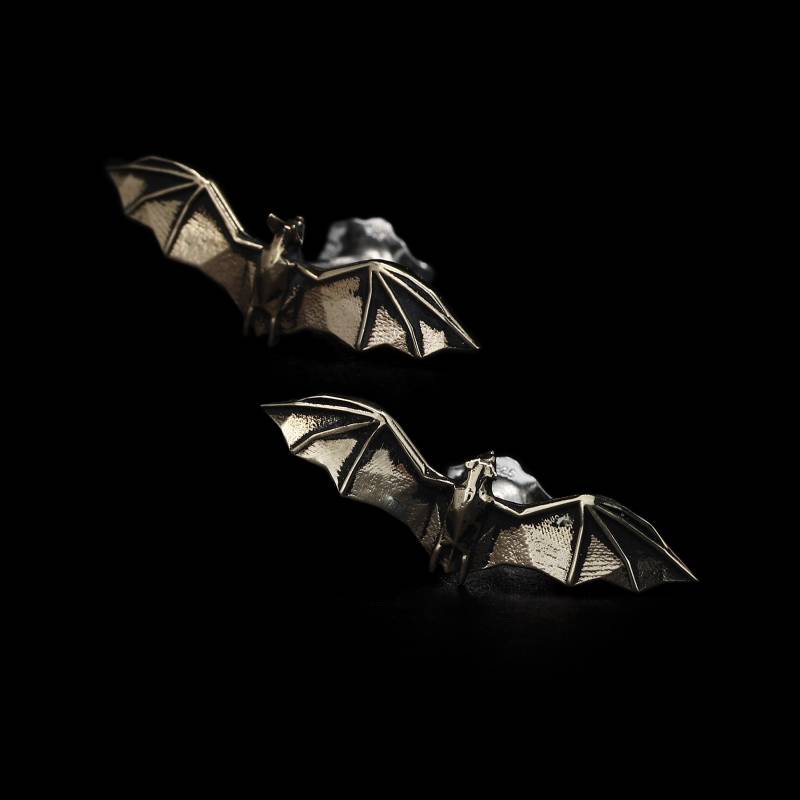 Fledermaus Ohrringe - Sterling Silber Push Back Ohrstecker - Halloween Ohrringe - Geschenk Für Sie - Vvilk von VvILK