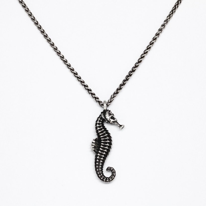 Seepferdchen Anhänger - Seepferdchen Halskette - Sterling Silber - Vvilk von VvILK