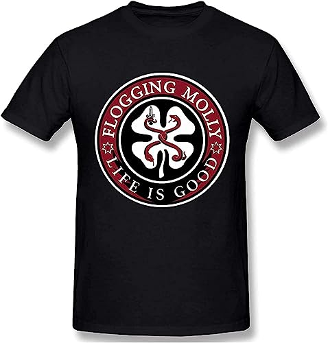 VvieeRhxy Flogging Molly 3D Print Short Sleeve Fashion T Shirt for Men 100% Cotton XL von VvieeRhxy