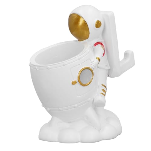 Vvikizy Astronauten-Bleistiftbecher, Astronauten-Bleistifthalter, Schreibtisch-Stifthalter-Organizer, Kunstharz-Astronautenfigur, Schreibtisch-Stifthalter-Organizer (2245C‑01) von Vvikizy